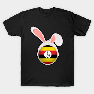 happy easter Uganda bunny ears flag cute designs T-Shirt